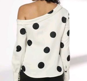 Polka Dot Off-Shoulder Top