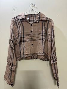 Blue and White Striped Button-Up Shirt