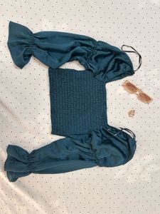 Teal Green crop top