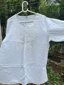 White Chikankari Kurta