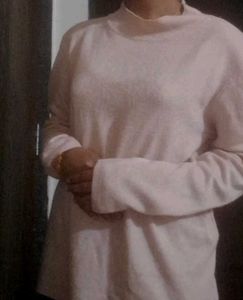 Blush Pink Mock Neck Sweater