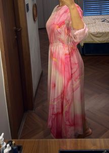 Beautiful Pink Tie-Dye Dress