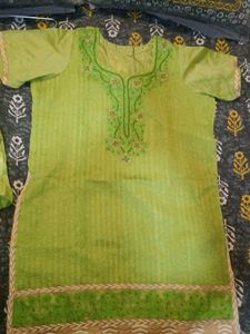Green Kurti Set with Bottom