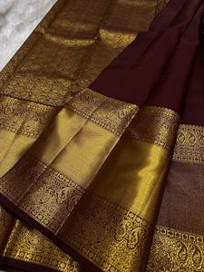 Maroon Kanjeevaram Silk Saree