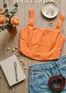 New With Tag Square Neck corset Top