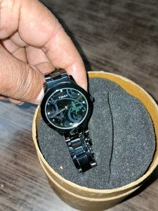 Timex Black Metal Watch