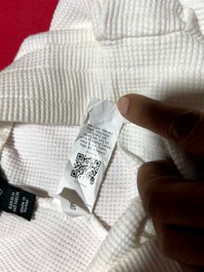 White Textured Kids Shorts – Age 10-11