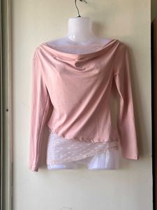 Elegant Pink Long Sleeve Top
