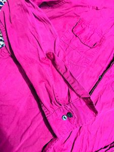 Pink Long Sleeve Button-Down Shirt