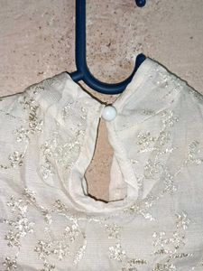 White Lace Blouse Top Layered