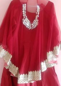 Indo Western Gown dress with detachable pochu