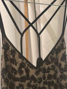 Sparkly Sequin black &amp; nude Camisole Top