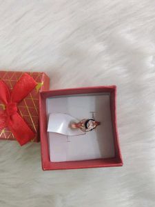 925 Sterling Stylish Rose Gold 'CC' Ring Wth Hallm