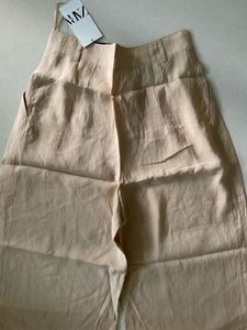 ZARA Beige Wide Leg Pants