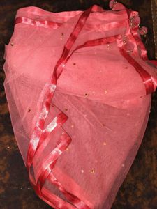 Pink Net Dupatta