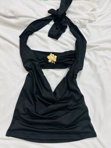 Sexy Black Halter Top