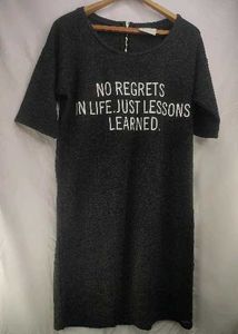 Grey Graphic Print Casual Dress LR-63