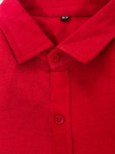 Classic Red Button-Up Shirt