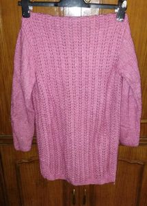 Handmade Charming Pink Knit Cardigan