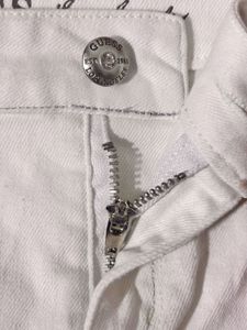 GUESS White Denim Mini Skirt