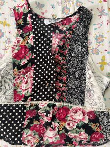 Y2k Floral Patchwork Top