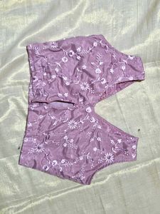 Lavender Pink Embroidered Blouse
