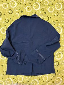 Navy Blue Blazer Top