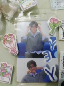 savana keychain with handmade photocard ꒰⑅ᵕ༚ᵕ꒱˖