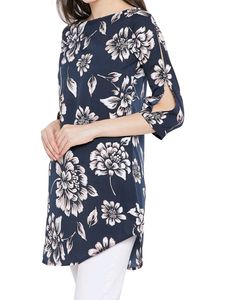 Tunic top navy blue large to xtra larg