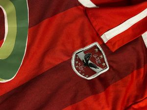 Red Striped Adidas Soccer Jersey