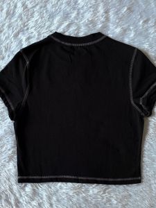 Rio Black Cropped T-Shirt