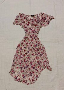 Chiffon Floral Print Mini Dress