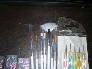 Nail Art Decal, Brush and Dotting Tool Set