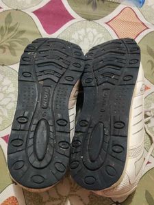 White &amp; Navy Athletic Shoes