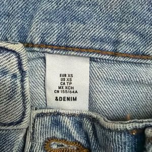 Low Waist Distressed Denim Mini Skirt