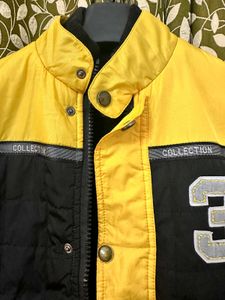 Aesthetic Yellow &amp; Black Half Jacket