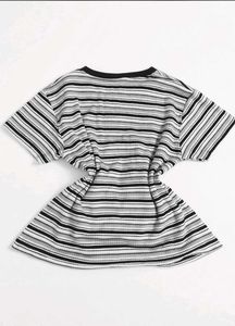 Striped Ribbed T-Shirt high quality