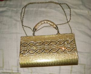Golden Party Clutch Bag