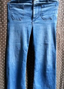 High-Waisted Wide-Leg Denim Jeans