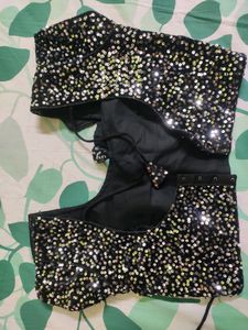 Black Sequin Blouse