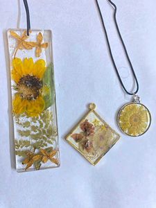 Handmade Botanical Resin Pendants