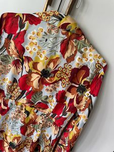 Zara Floral Print Satin Midi Dress