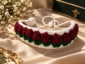 Handmade Crochet Flower Choker
