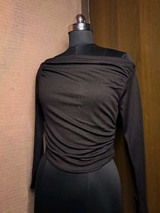 Burgundy Velvet Long Sleeve Top