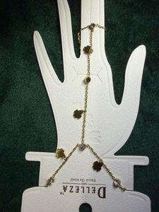 Anti tarnish Gold Hand Chain with Charm