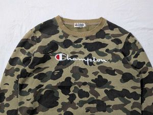 BAPE x Champion Camo Crewneck Sweatshirt