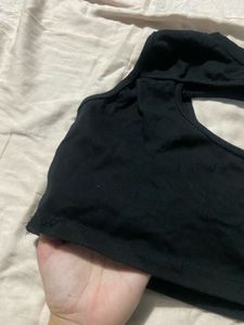Black Cropped Tank Top