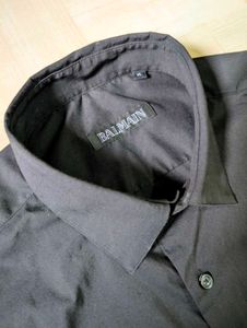 Balmain Men's Black Button-Up Shirt
