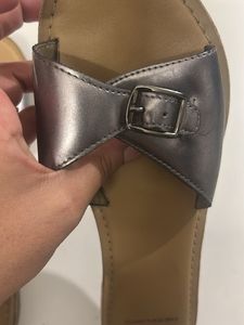 Carlton London Metallic Buckle Sandals
