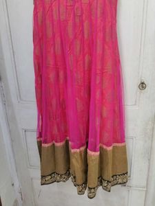 Stunning Pink &amp; Gold Sequined Gown